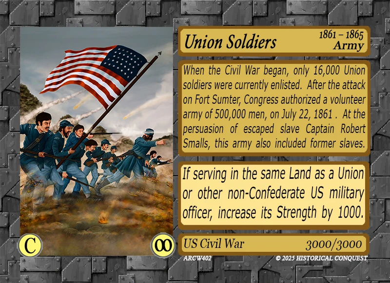 The Union Soldiers card