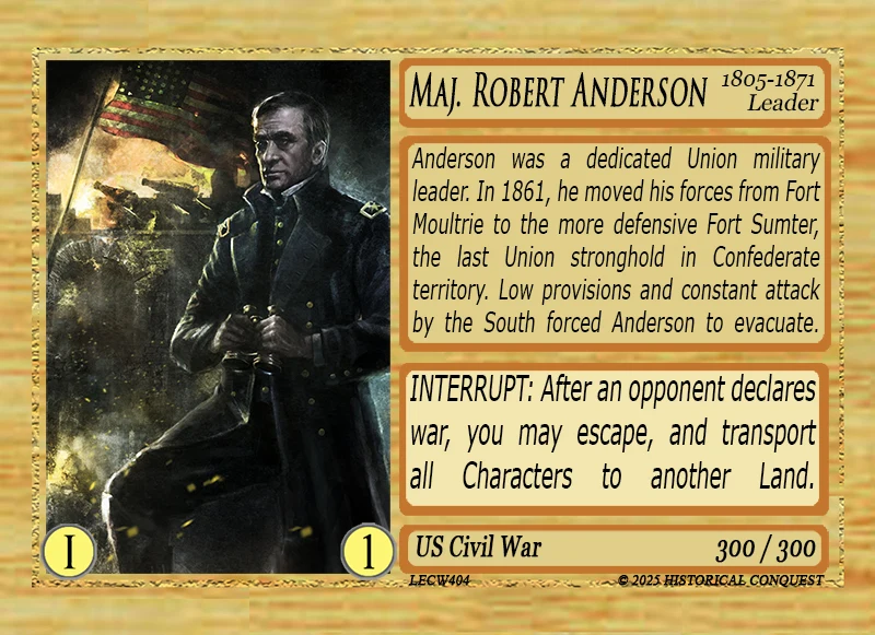 The Maj. Robert Anderson card