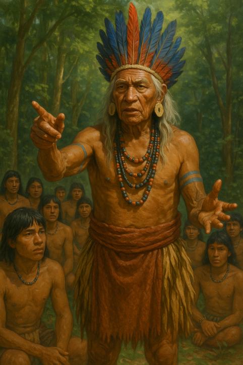 Chief Anhangá of the Guarani